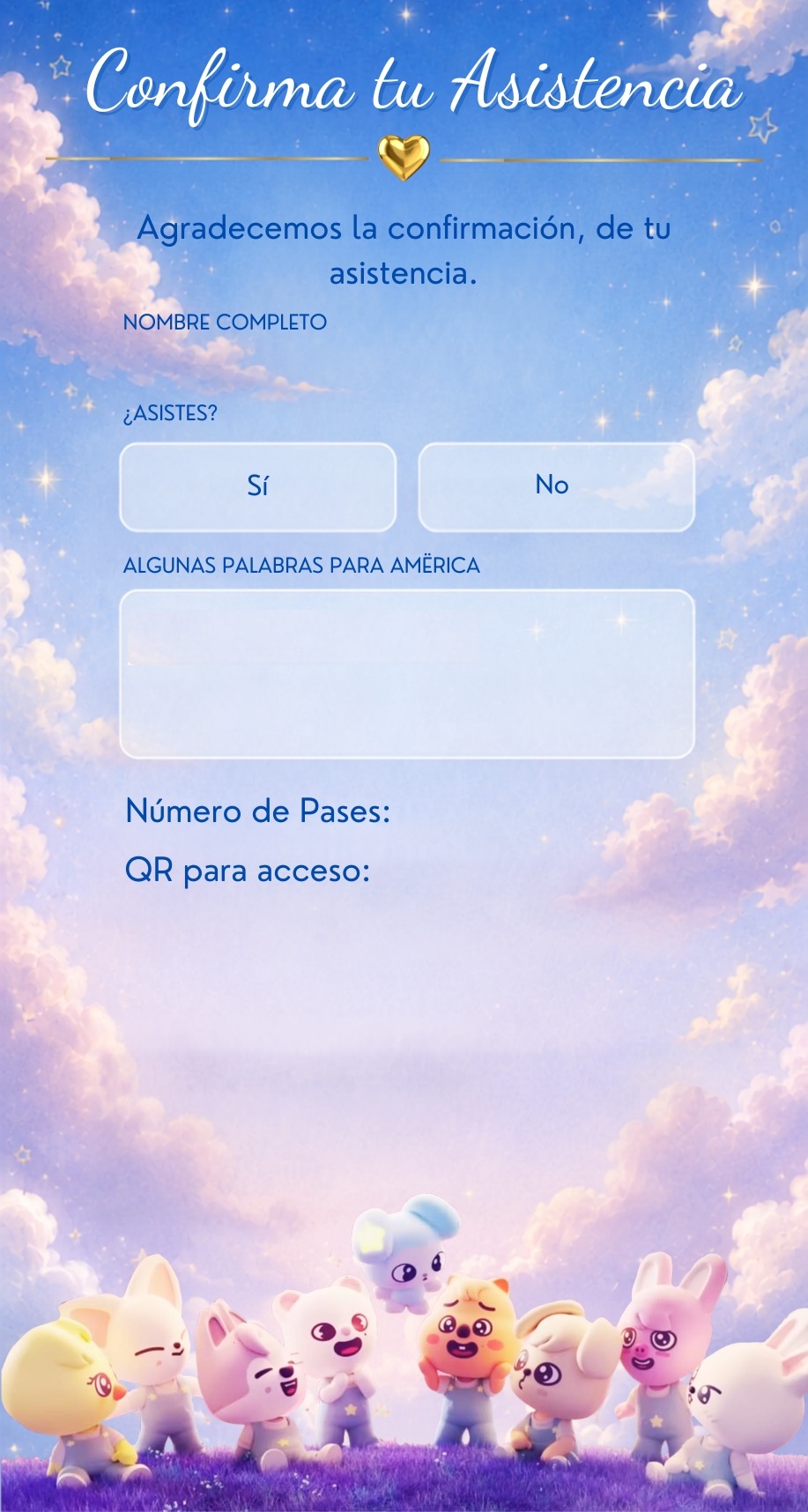 Confirma tu asistencia